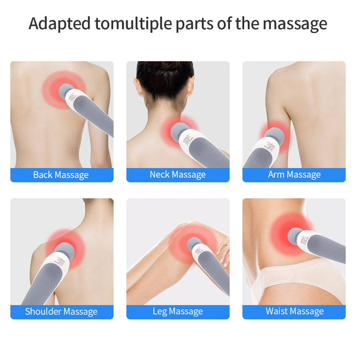 Premium USB Handheld Electric Wand Massager - High Frequency Vibration Deep Tissue Massage Machine for Body, Neck, and Back Pain Relief