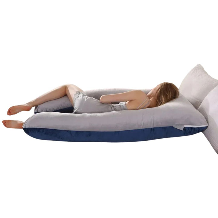 Premium Soft Fleece Pregnant Pillow – U-Type Lumbar Support Cushion for Pregnancy – Multi-Function Side Protection Pillow for