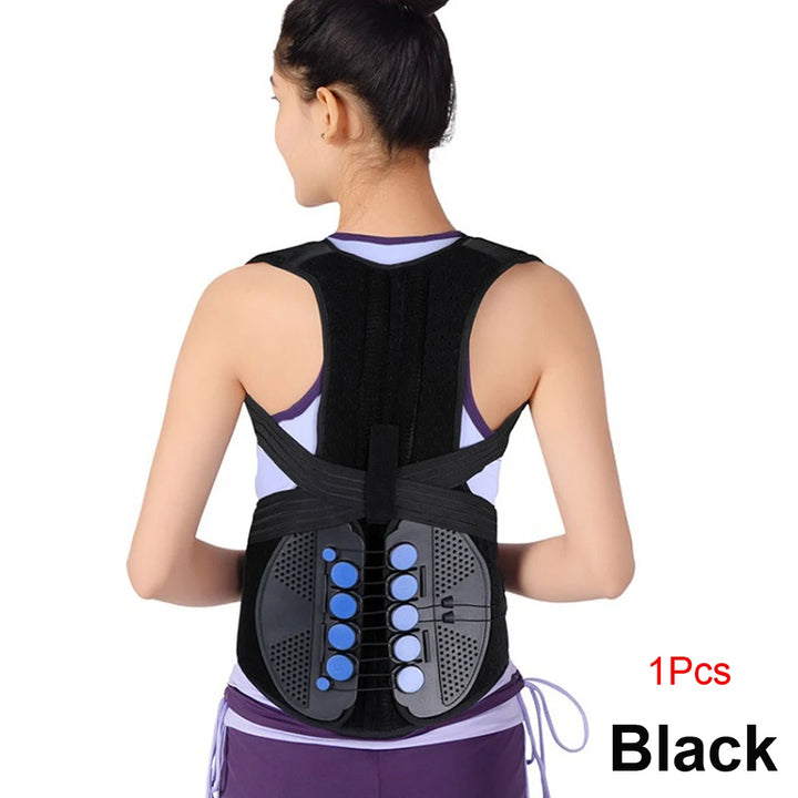 Premium TLSO Thoracic Full Back Brace for Kyphosis & Osteoporosis Relief, Adjustable Compression Support for Spinal Fractures