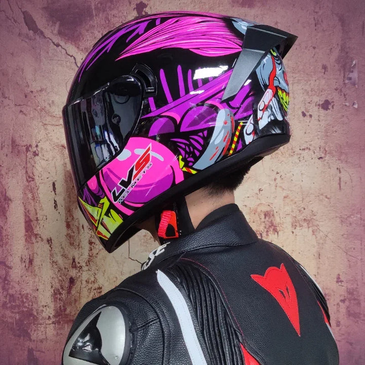 Premium Full Face Racing Motorcycle Helmet – Winter Warm Double Visor, Motorbike Sports Helmet, Adjustable Ventilation