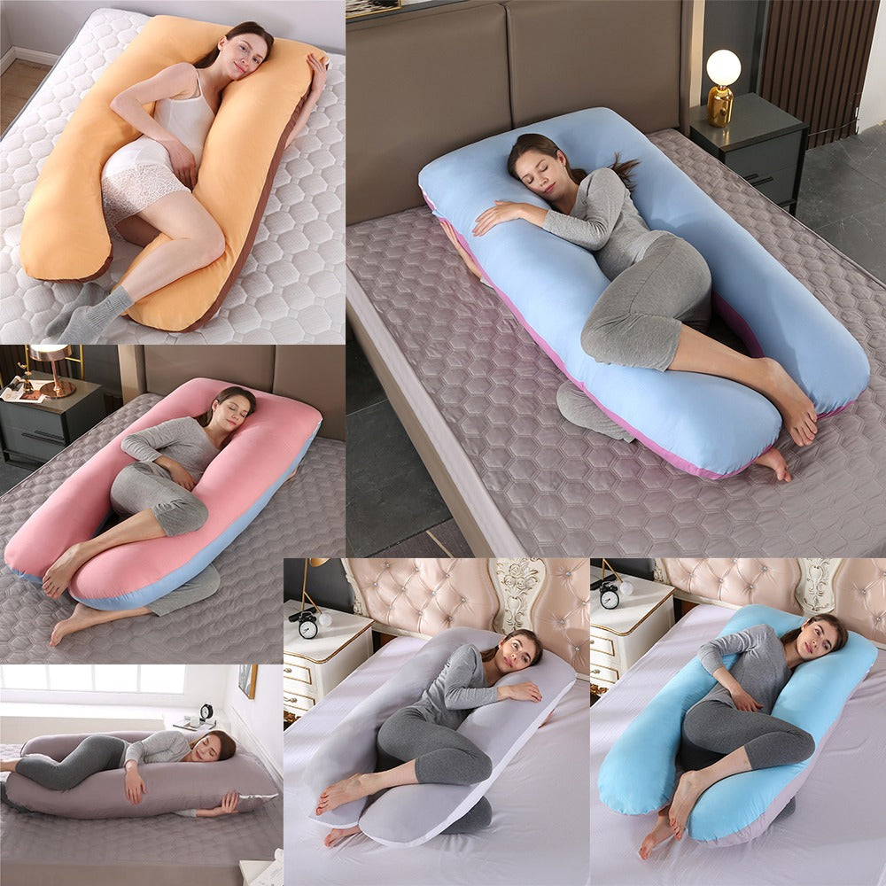 Premium Soft Fleece Pregnant Pillow – U-Type Lumbar Support Cushion for Pregnancy – Multi-Function Side Protection Pillow for