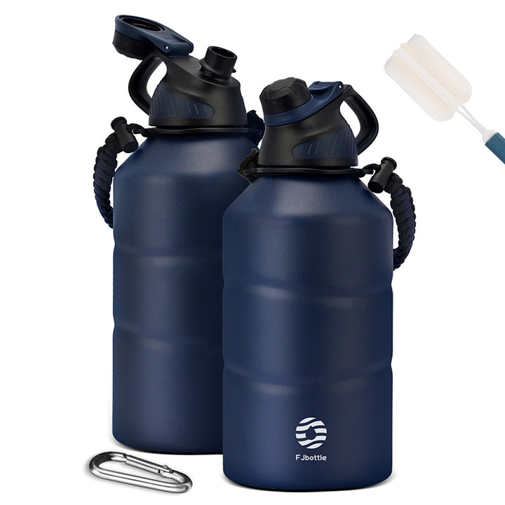 Premium 1.9L Stainless Steel Thermos Bottle – Large Capacity Cold & Hot Vacuum Flask with Rope, Thermal Water Bottle for Gym,