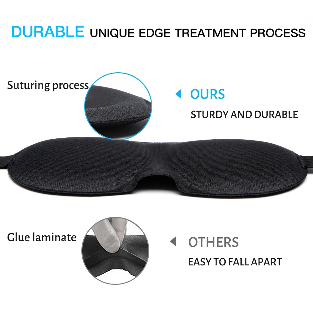 Premium 3D Sleep Mask – Soft Memory Foam Eye Mask for Sleep, Travel, and Migraine Relief – Blockout Light, Comfortable and 