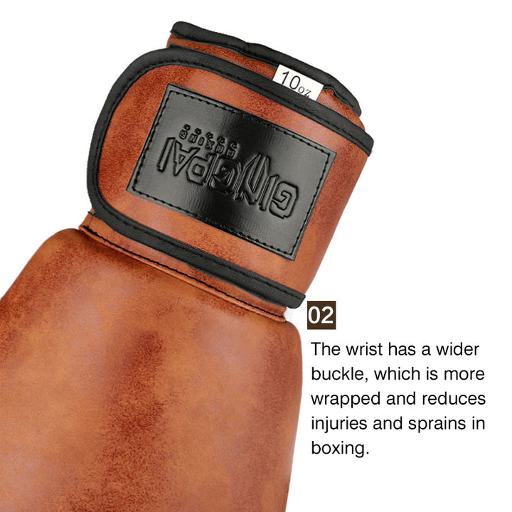 Premium Boxing Gloves for Men, Women & Kids – High Quality PU Leather, Retro Color Design for MMA, Muay Thai, Sanda, Boxing 
