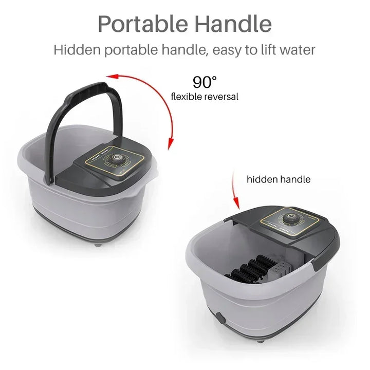 Premium Foot Spa Bath Massager with Heat, 12 Rollers, Digital Control, Pedicure Stone for Acupressure Shiatsu Massage, Foot  