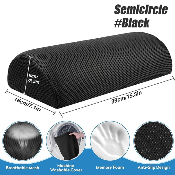 Premium Adjustable Memory Foam Under Desk Foot Rest for Office Chair & Gaming, Ergonomic Support for Back, Hip, Knee, 