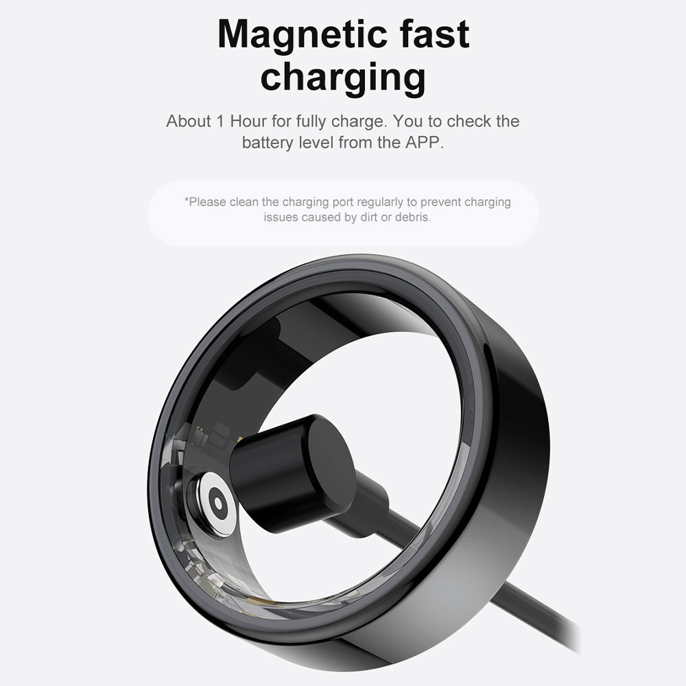 Premium Smart Ring for Health Monitoring – Military Grade Titanium, Waterproof IP68 & 3ATM, Multi-Sport Modes, Heart Rate &