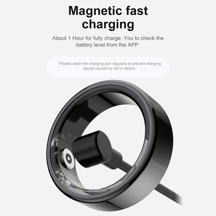 Premium Smart Ring for Health Monitoring – Military Grade Titanium, Waterproof IP68 & 3ATM, Multi-Sport Modes, Heart Rate &