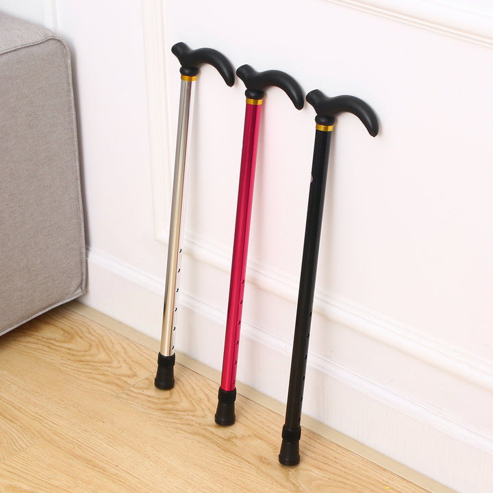 Premium Adjustable Walking Stick Cane – 2-Section Anti-Skid, Anti-Shock Crutch for Seniors, Lightweight Aluminum Alloy, Non-Slip Rubber Base, Adjustable Height 75-90cm for Hiking and Daily Support