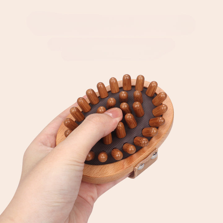 Premium Anti-Cellulite Wooden Massage Brush for Body and Scalp – Soothing Air Cushion Design, Essential Oil Spa Treatment, 