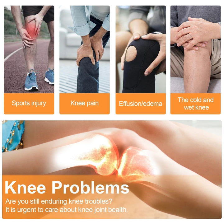 Premium Wireless Heated Knee Massager - Multifunctional Vibration & Hot Compress Therapy, 360° Wrap, Adjustable Temperature 