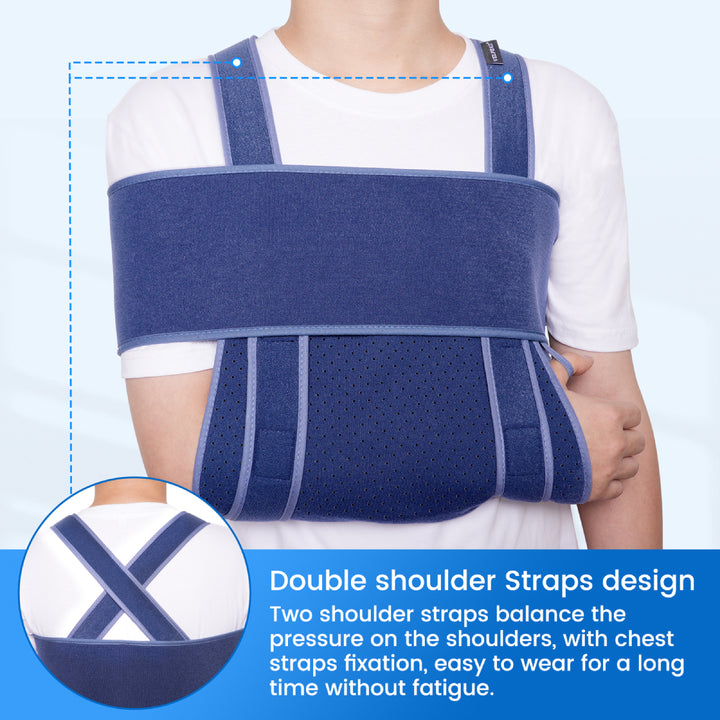 Premium Shoulder Support Brace for Rotator Cuff Injury and Arthritis – Breathable Arm Sling Immobilizer for Comfortable 