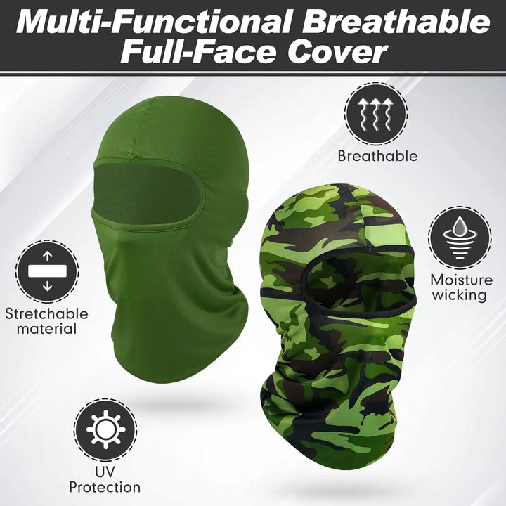 Premium Full Face Balaclava Mask – Outdoor Sports Ski, Motorcycle, Bike, and Tactical Riding Cap for Unisex, Summer 