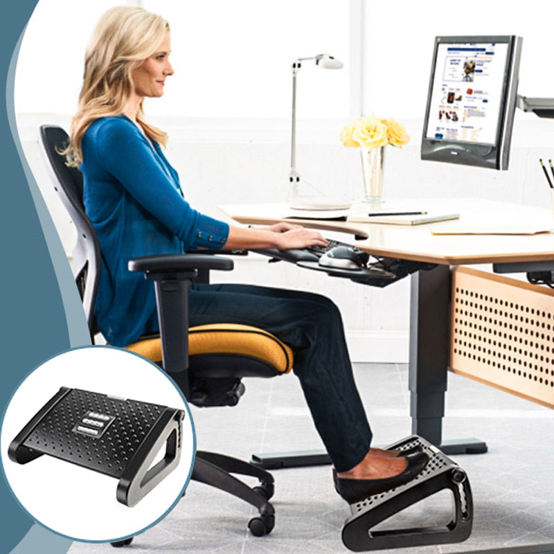 Premium Adjustable Memory Foam Under Desk Foot Rest for Office Chair & Gaming, Ergonomic Support for Back, Hip, Knee, 