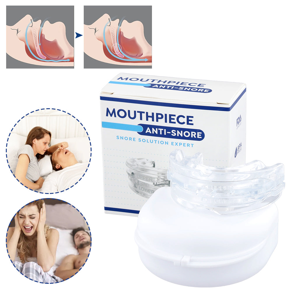 Premium Anti-Snoring Mouth Guard for Teeth Grinding & Sleep Apnea Relief – Comfortable, Reusable Sleep Aid with Storage Box