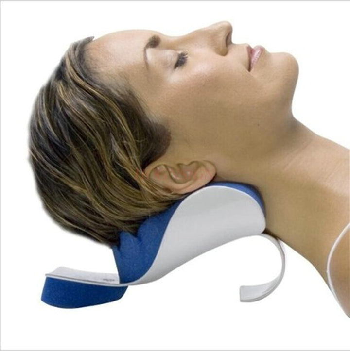 Premium Neck Support Pillow – Chiropractic Relaxer & Shoulder Traction Stretcher – Therapeutic Cervical Spine Alignment 