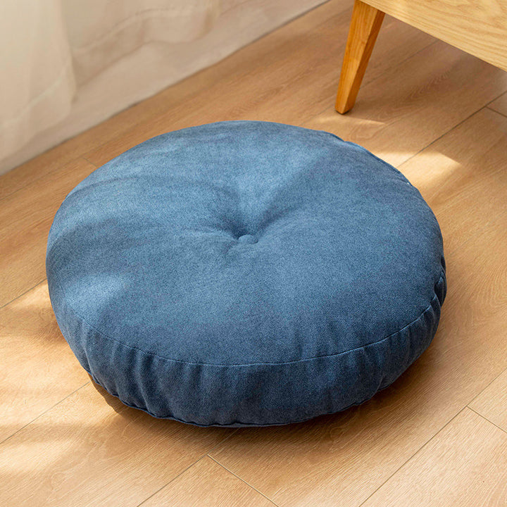 Premium Round Floor Seat Cushion – Soft Tatami Meditation & Yoga Pad – Breathable Cotton & Linen, Comfortable for Sitting