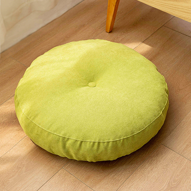 Premium Round Floor Seat Cushion – Soft Tatami Meditation & Yoga Pad – Breathable Cotton & Linen, Comfortable for Sitting