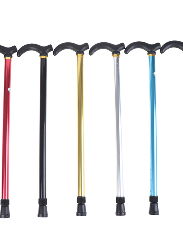 Premium Adjustable Walking Stick Cane – 2-Section Anti-Skid, Anti-Shock Crutch for Seniors, Lightweight Aluminum Alloy, Non-Slip Rubber Base, Adjustable Height 75-90cm for Hiking and Daily Support