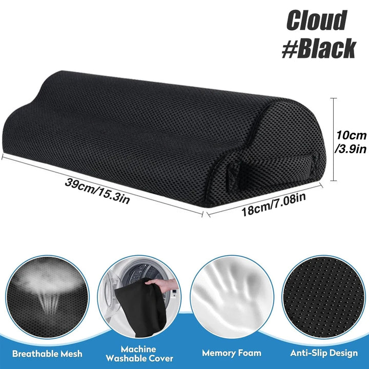 Premium Adjustable Memory Foam Under Desk Foot Rest for Office Chair & Gaming, Ergonomic Support for Back, Hip, Knee, 