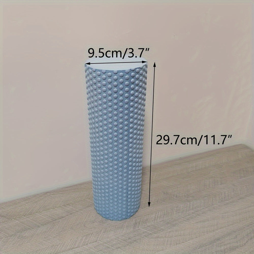 Premium EVA-Schaum-Yoga-Roller für Pilates und Home-Workouts, 9,5 cm Durchmesser, 29,7 cm Länge, verbessertes hexagonales Design für effektive Muskelregeneration und Flexibilität