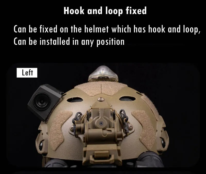 High-Quality Tactical Helmet Camera Model - Hook and Loop Fast Attachment, Prop for CS Game, Filming, Tactical Training, Durable Plastic, Black 8.9cm x 5.2cm x 4cm