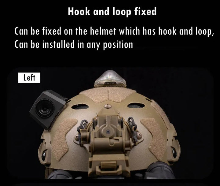 High-Quality Tactical Helmet Camera Model - Hook and Loop Fast Attachment, Prop for CS Game, Filming, Tactical Training, Durable Plastic, Black 8.9cm x 5.2cm x 4cm