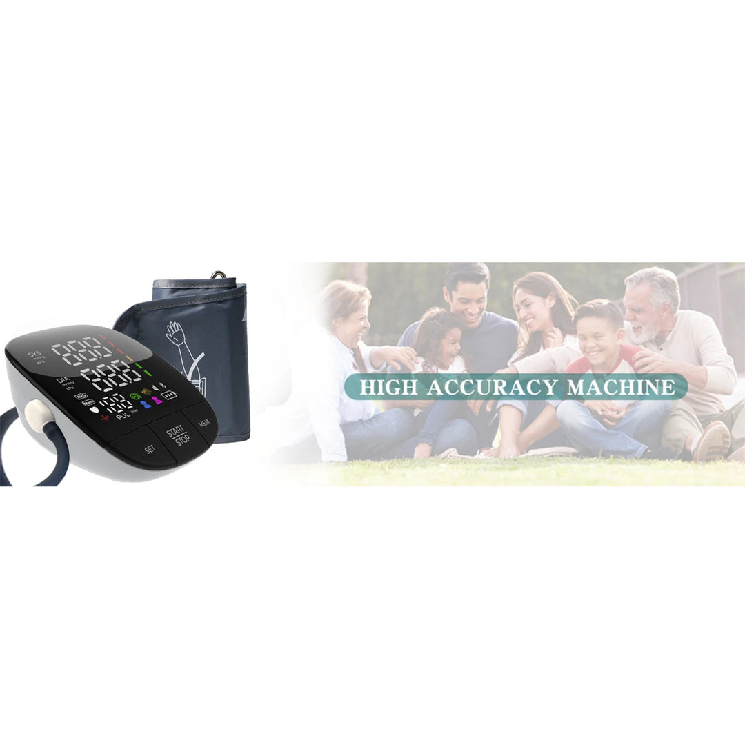 Premium Automatic Upper Arm Blood Pressure Monitor – LED Backlit Screen, 2X120 Memory Groups, Adjustable BP Cuff, Electronic Digital Blood Pressure Machine