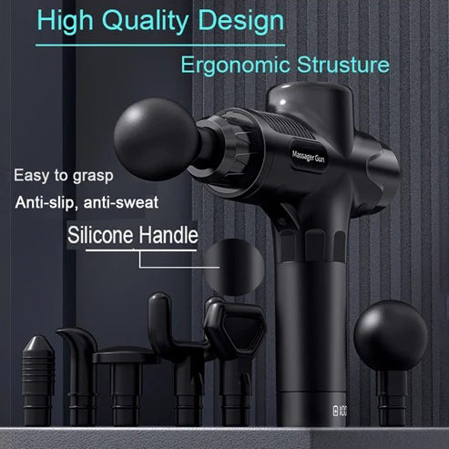 Premium 30-Level Massage Gun – Deep Tissue Muscle Relaxation for Body and Neck, Electric Fitness Equipment with Noise Reduction, Ideal for Men and Women