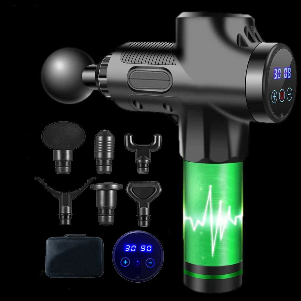 Premium 30-Level Massage Gun – Deep Tissue Muscle Relaxation for Body and Neck, Electric Fitness Equipment with Noise Reduction, Ideal for Men and Women