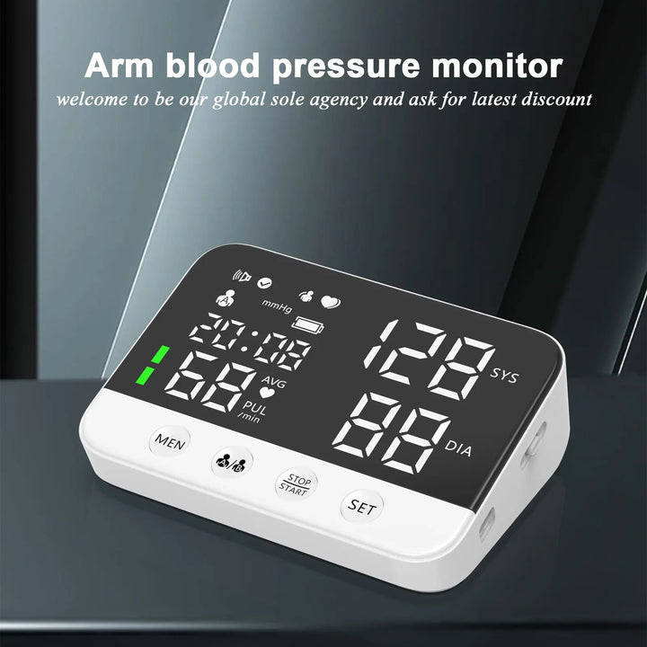 Premium Automatic Upper Arm Blood Pressure Monitor – LED Backlit Screen, 2X120 Memory Groups, Adjustable BP Cuff, Electronic Digital Blood Pressure Machine