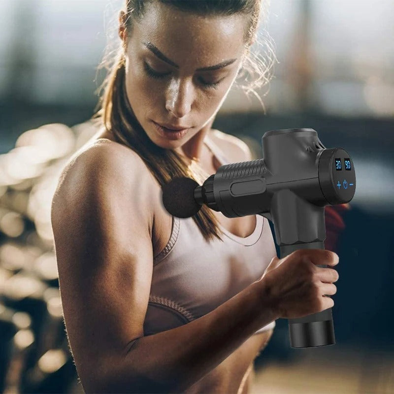 Premium 30-Level Massage Gun – Deep Tissue Muscle Relaxation for Body and Neck, Electric Fitness Equipment with Noise Reduction, Ideal for Men and Women