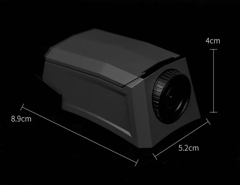 High-Quality Tactical Helmet Camera Model - Hook and Loop Fast Attachment, Prop for CS Game, Filming, Tactical Training, Durable Plastic, Black 8.9cm x 5.2cm x 4cm