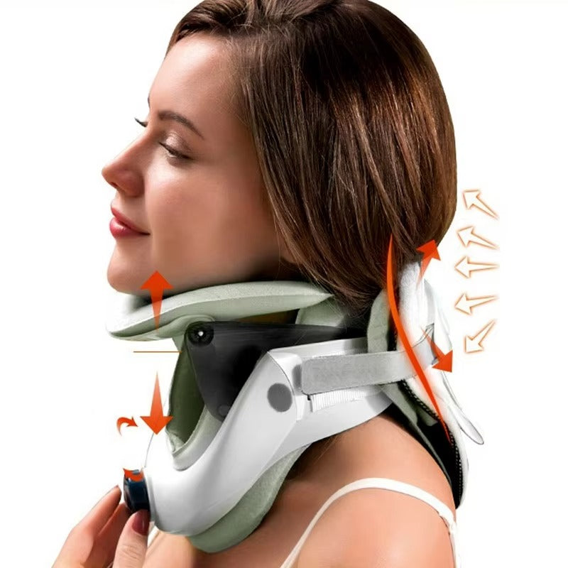 Premium Adjustable Neck Stretcher with Air Sac for Home Cervical Traction, Spine Alignment & Pain Relief, Lightweight and Comfortable Neck Support Collar