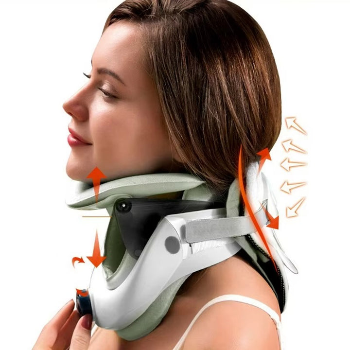 Premium Adjustable Neck Stretcher with Air Sac for Home Cervical Traction, Spine Alignment & Pain Relief, Lightweight and Comfortable Neck Support Collar