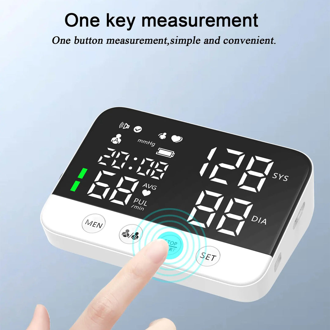 Premium Automatic Upper Arm Blood Pressure Monitor – LED Backlit Screen, 2X120 Memory Groups, Adjustable BP Cuff, Electronic Digital Blood Pressure Machine