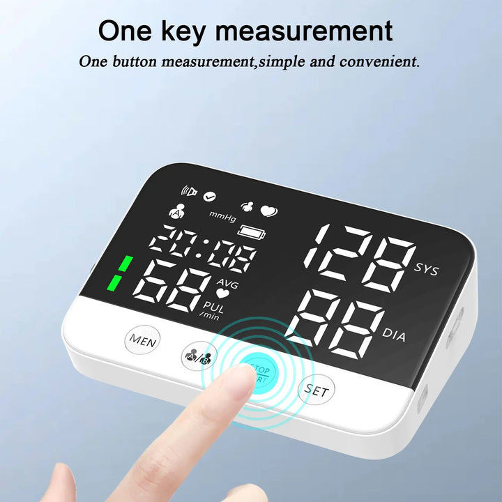 Premium Automatic Upper Arm Blood Pressure Monitor – LED Backlit Screen, 2X120 Memory Groups, Adjustable BP Cuff, Electronic Digital Blood Pressure Machine