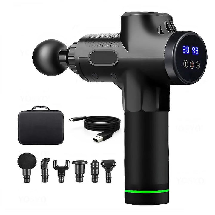 Premium 30-Level Massage Gun – Deep Tissue Muscle Relaxation for Body and Neck, Electric Fitness Equipment with Noise Reduction, Ideal for Men and Women