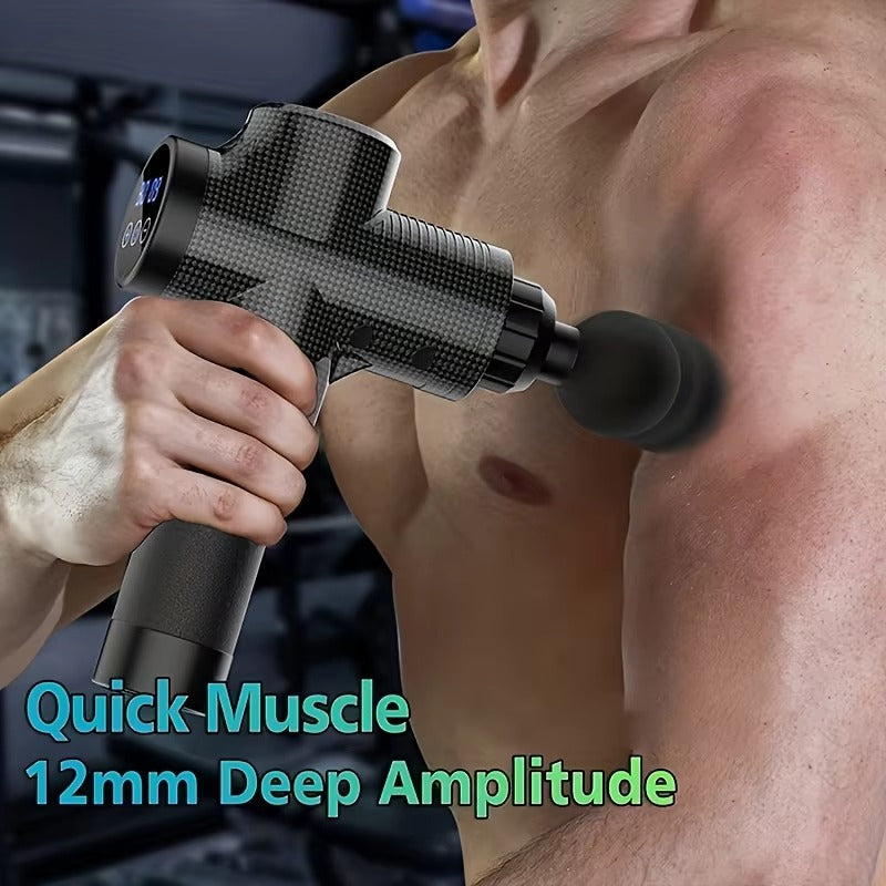 Premium 30-Level Massage Gun – Deep Tissue Muscle Relaxation for Body and Neck, Electric Fitness Equipment with Noise Reduction, Ideal for Men and Women