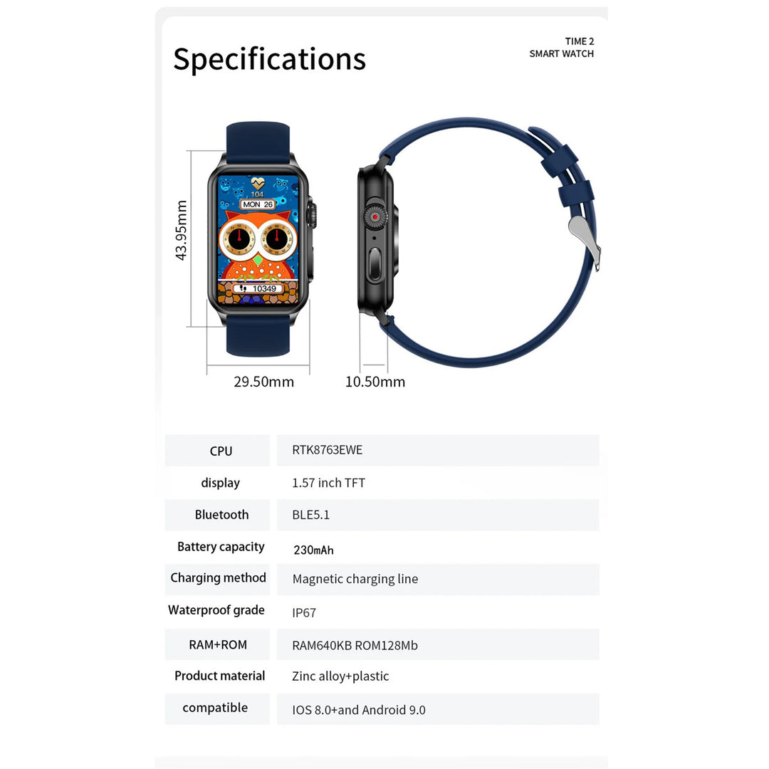 Premium Bluetooth Call Smartwatch for Men & Women – AI Voice Assistant, Fitness Tracker, 1.57" HD Screen, IP67 Waterproof, Heart Rate, Blood Oxygen, Sleep Monitoring, Music Control, Android & iOS Compatible
