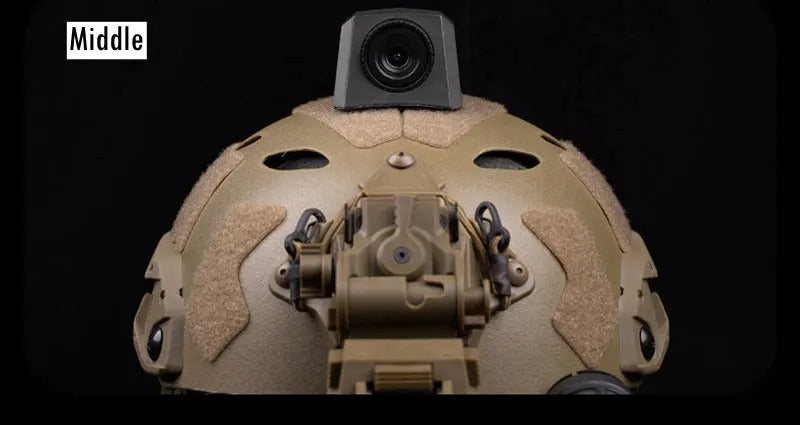 High-Quality Tactical Helmet Camera Model - Hook and Loop Fast Attachment, Prop for CS Game, Filming, Tactical Training, Durable Plastic, Black 8.9cm x 5.2cm x 4cm