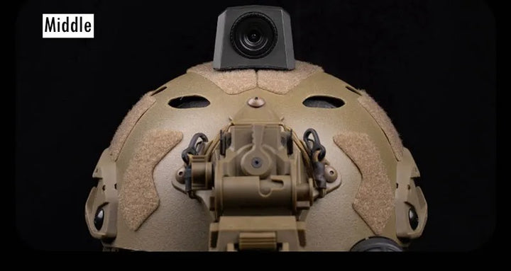 High-Quality Tactical Helmet Camera Model - Hook and Loop Fast Attachment, Prop for CS Game, Filming, Tactical Training, Durable Plastic, Black 8.9cm x 5.2cm x 4cm