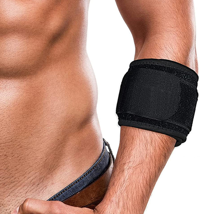 Premium Tennis Elbow Support Brace for Golfers, Epicondylitis Relief, Gym & Sport Protector, Adjustable Clasp for Badminton,