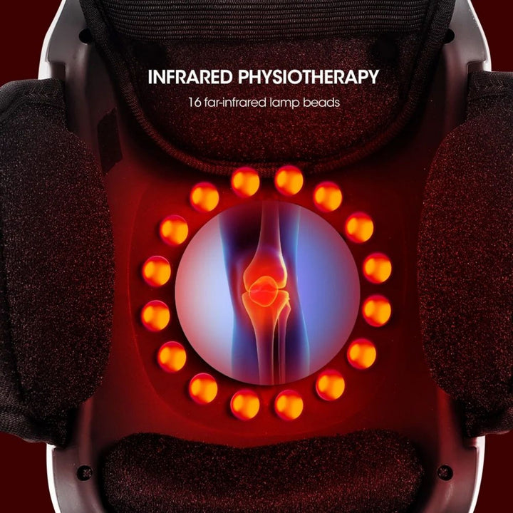 Premium Wireless Heated Knee Massager - Multifunctional Vibration & Hot Compress Therapy, 360° Wrap, Adjustable Temperature 