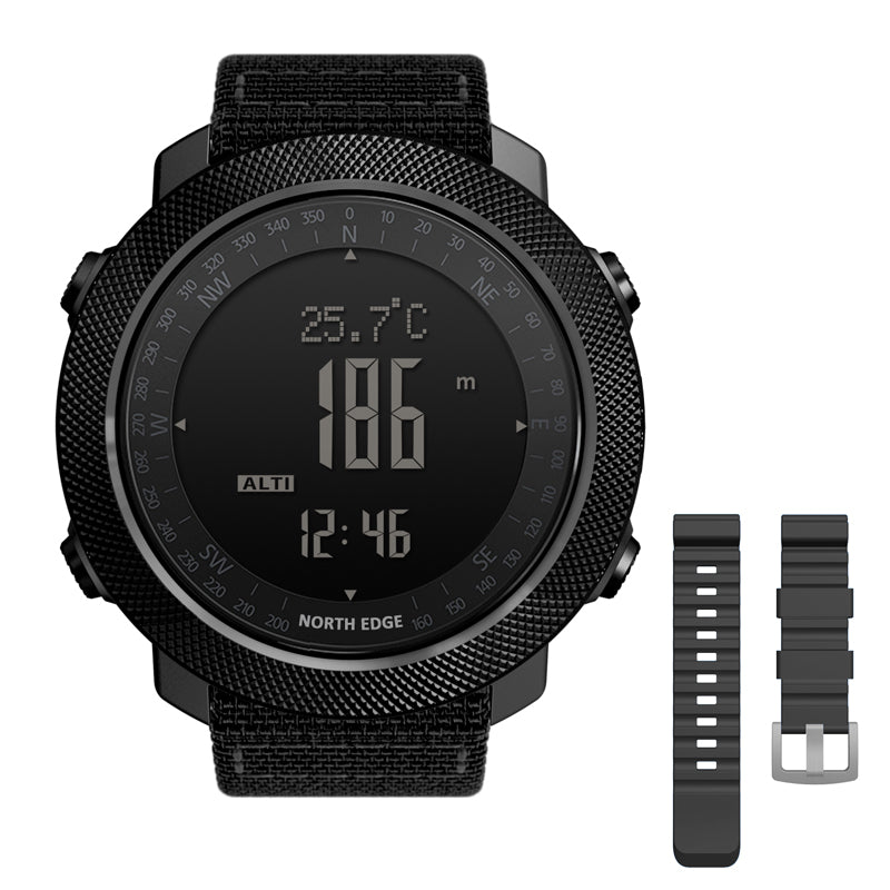 Premium Waterproof Sports Watch for Men and Women – 50M Waterproof, Dual Time, Pedometer, Stopwatch, Alarm, Countdown, 