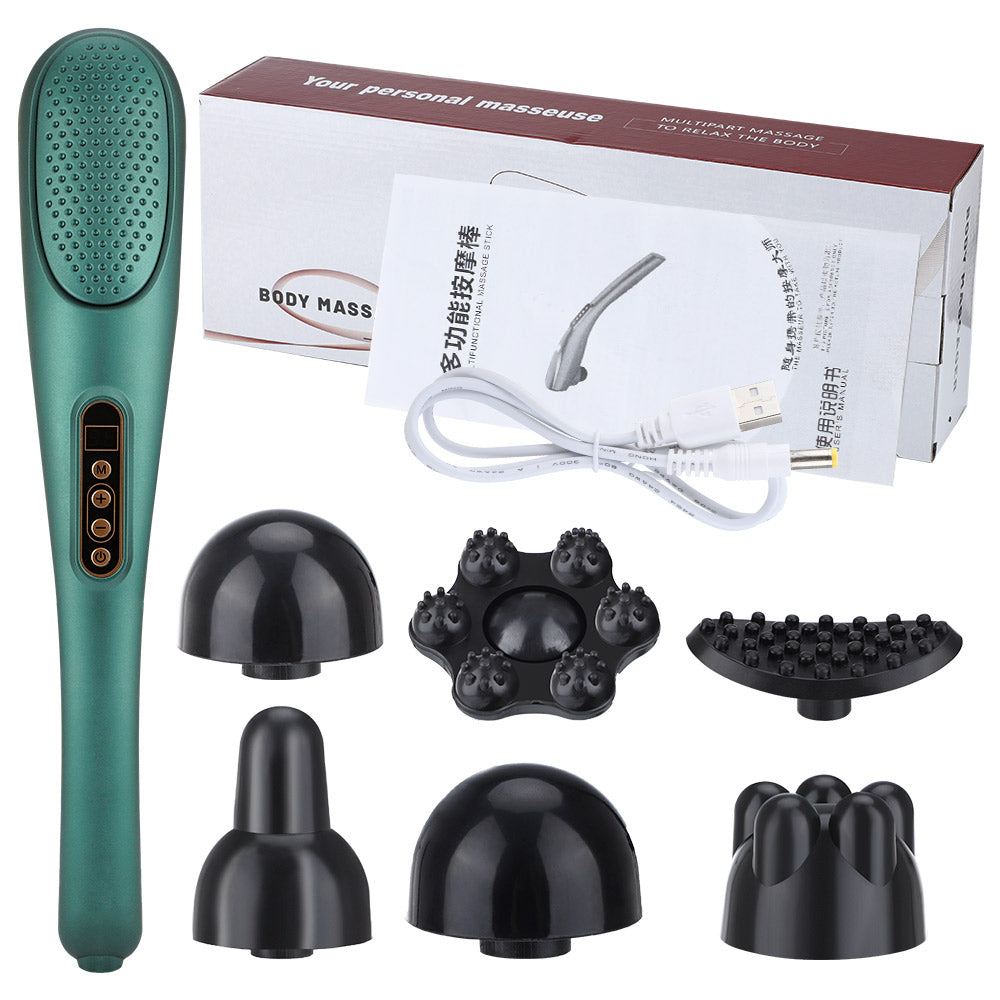 Premium Electric Massage Hammer Stick - Wireless Handheld Heating Vibration Instrument for Cervical Vertebra, Waist, and Back