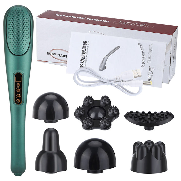 Premium Electric Massage Hammer Stick - Wireless Handheld Heating Vibration Instrument for Cervical Vertebra, Waist, and Back