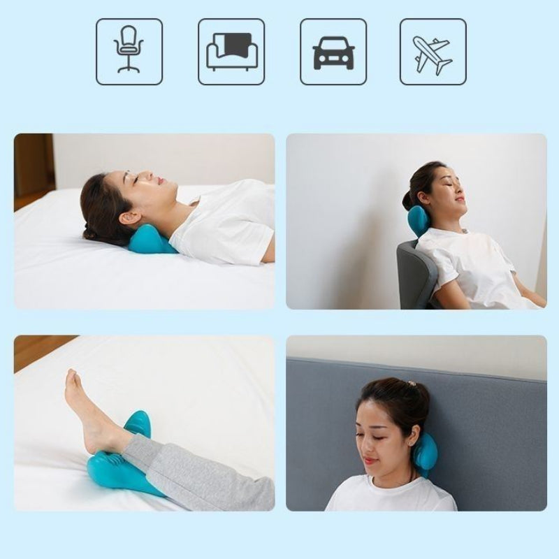 Premium Neck Support Pillow – Chiropractic Relaxer & Shoulder Traction Stretcher – Therapeutic Cervical Spine Alignment 