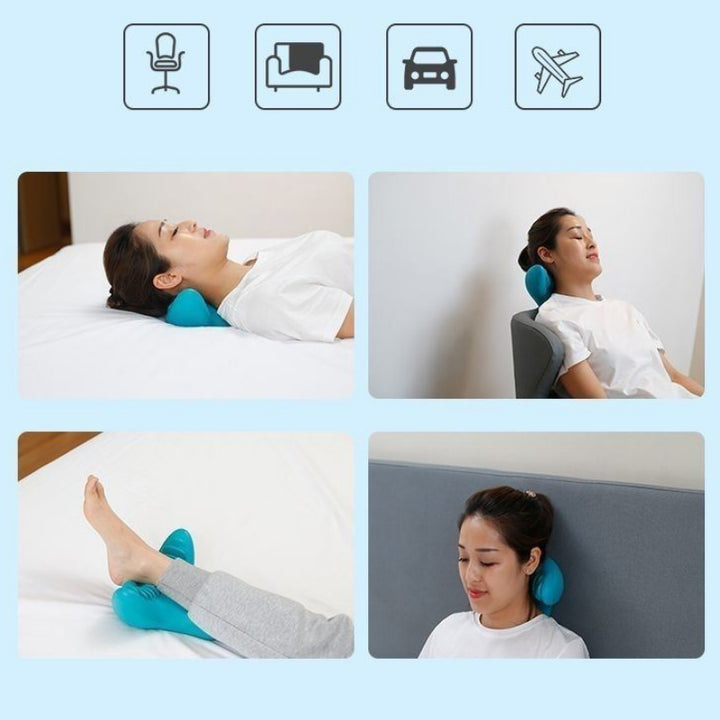 Premium Neck Support Pillow – Chiropractic Relaxer & Shoulder Traction Stretcher – Therapeutic Cervical Spine Alignment 