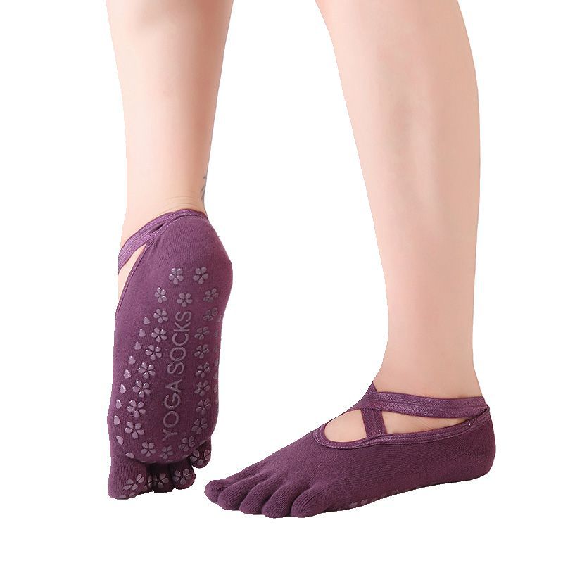 High-Quality Anti-Slip Yoga Socks for Women – Breathable Cotton, Ballet-Inspired Bandage Design, Perfect for Pilates, Dance